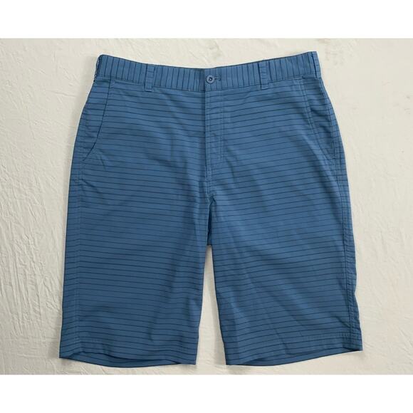 Nike Golf Tour Performance Flat Front Microfiber Chino Shorts. Blue Stripe, 32. - Picture 1 of 5
